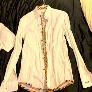 Burberry, Long Sleeve Button Down, Large Slim Fit
